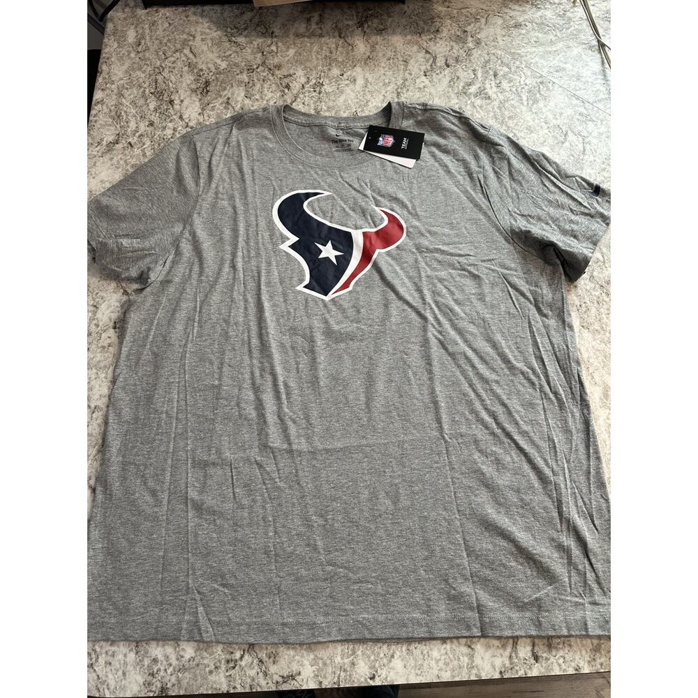 NWT Men’s Nike Houston Texans Primary Logo Tee Grey XXL Tshirt 2X Short Sleeve